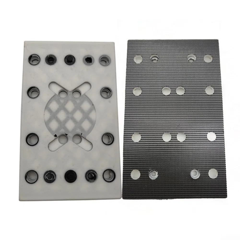 Disco per lucidatura elettrica, platorello quadrato, 130x80mm 12 fori Disco protettivo adesivo con interfaccia morbida per Festool RTS 400 REQ
