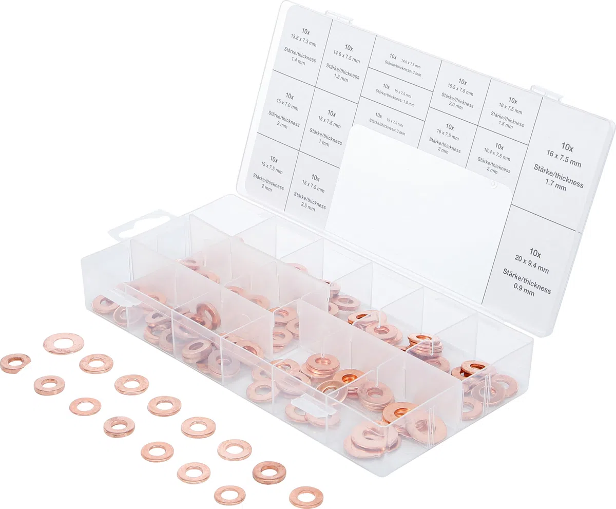 BGS 8120 | Assortimento anelli in rame | 150 pz.