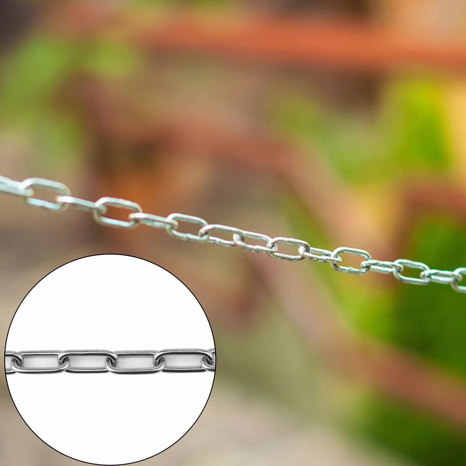 Catena in acciaio inox, 10 m x 3 mm, saldata, catena in acciaio inox, catena a maglie corte, per fai da te, catena girevole, asciugatura della biancheria