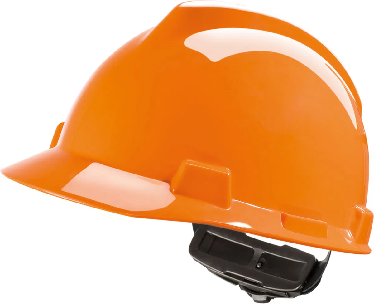 MSA Casco da costruzione V-Gard – non ventilato per cantieri e elettricisti – Casco leggero secondo DIN EN 397 per il lavoro