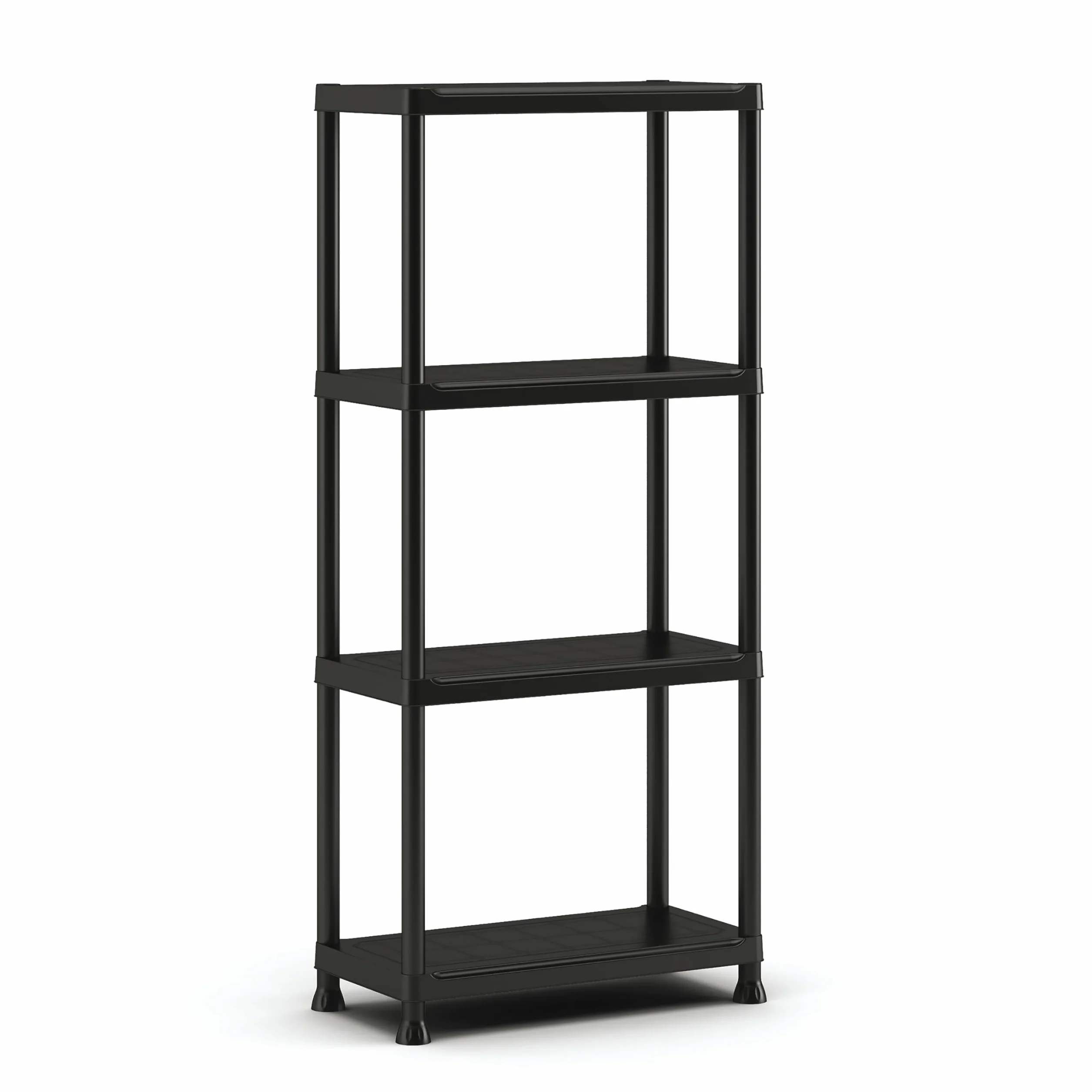 Keter 9503000 SCAFFALE 4 Ripiani PIENI Plus KIS, Nero, 60x30x135 cm