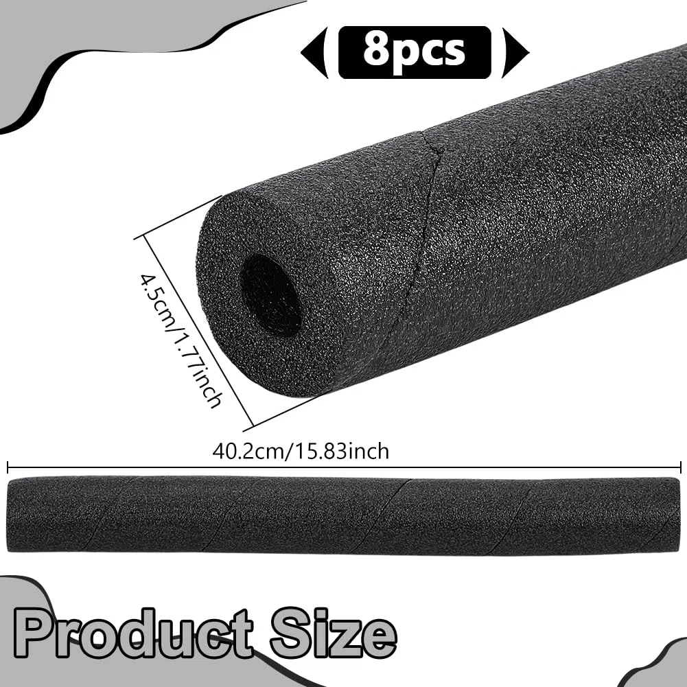BENECREAT 8 pz Tubo di Schiuma Isolante, Tubo Flessibile Multiuso In Schiuma Nera per Piscine per Fessure e Giunti, Supporto per Stucco per Cemento, 42x4.5cm