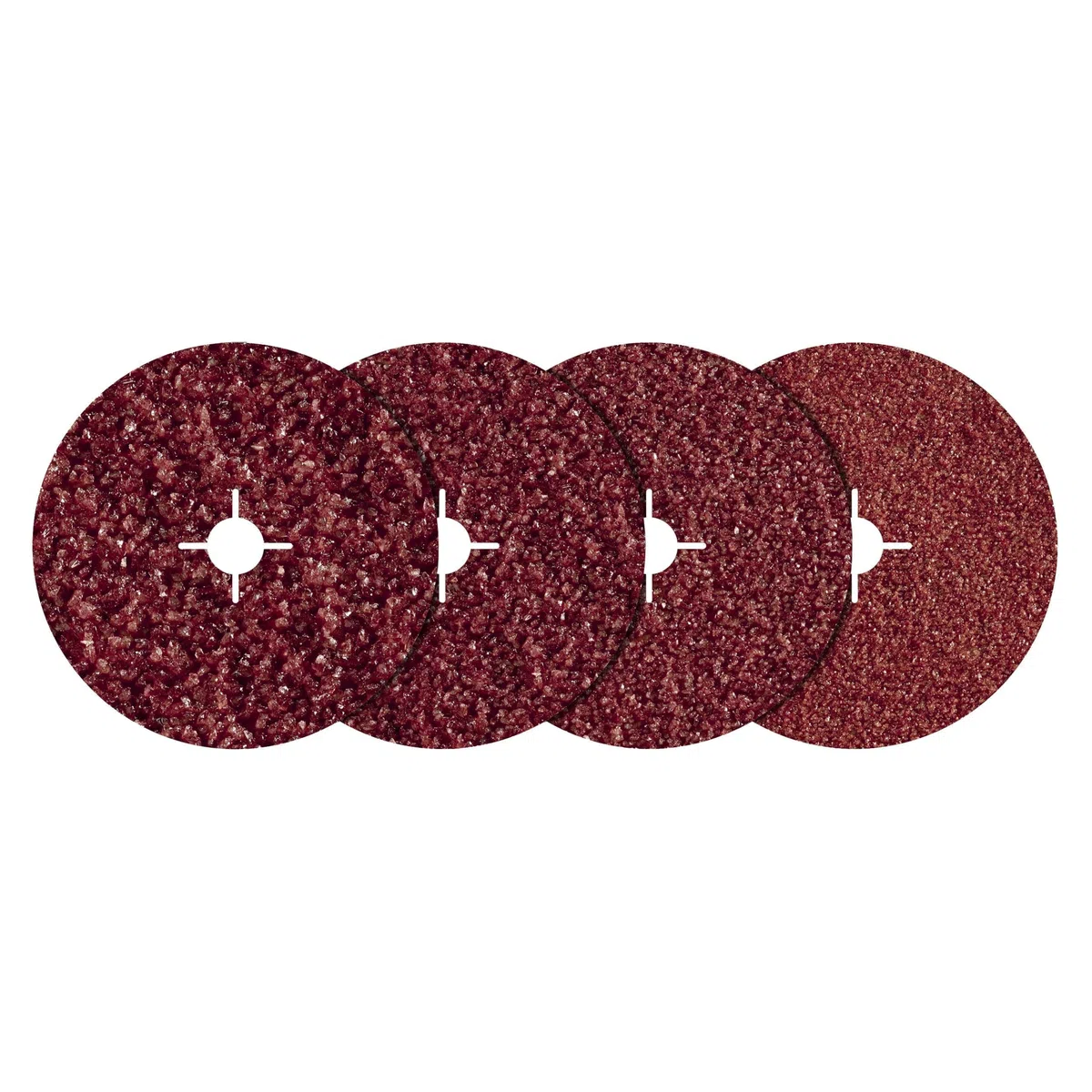 wolfcraft 2455000 20 dischi abrasivi in fibra Ø 125 mm - grana 24, 40, 60, 100 - set da 20 pezzi per la lavorazione dei metalli