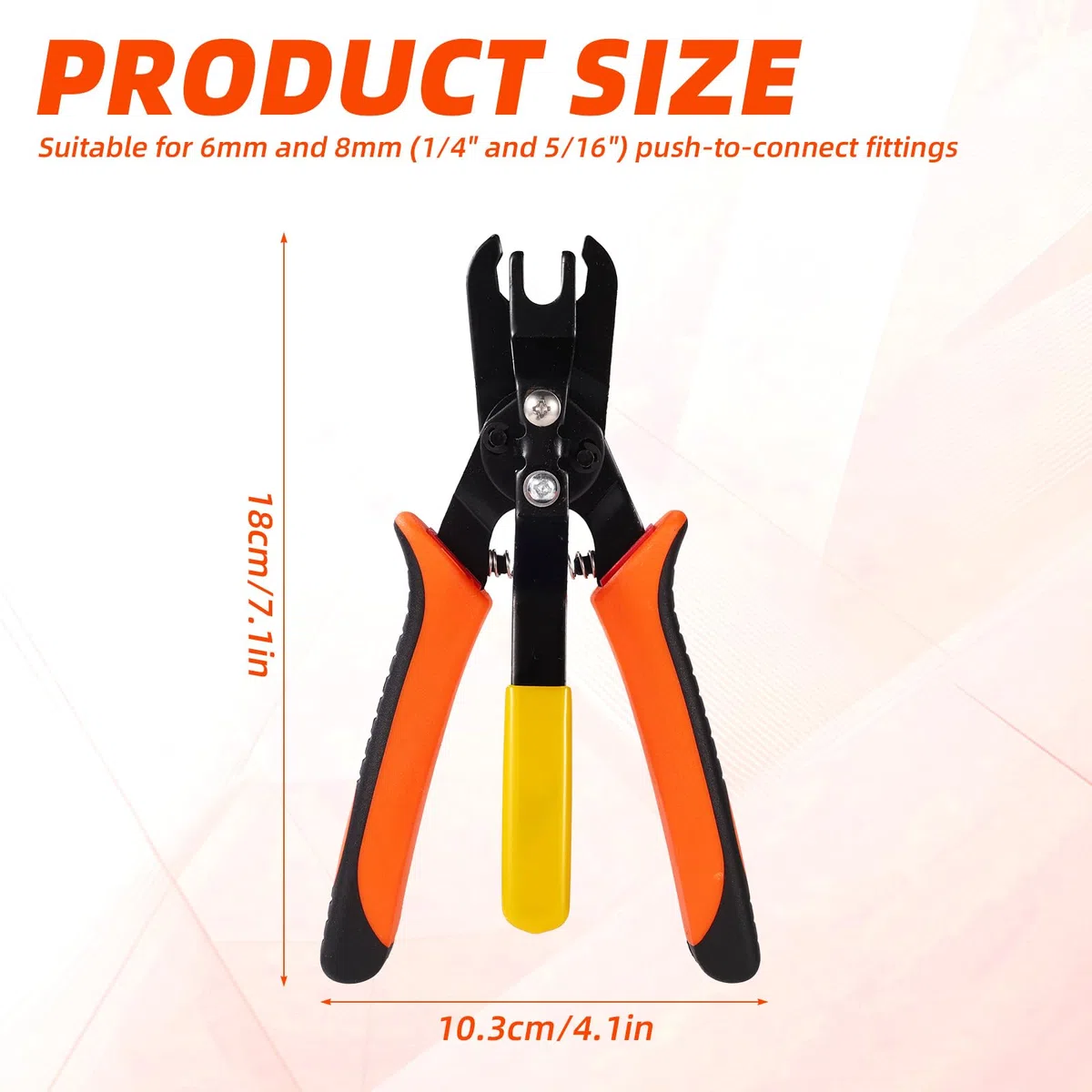 Strumento a Tenaglie per Collegamento Raccordi a Spinta, Attrezzo di Rimozione Condotta Aria per Tubazione Pneumatica 6mm/8mm Pinza Giunti Rapidi