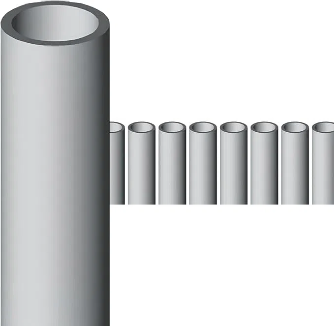 20 Metri Tubo Rigido In PVC Diametro 20mm, Autoestinguente Grigio, Passacavi a Parete per Cavi Elettrici, 10 Pezzi da 2 Metri (D20mm)