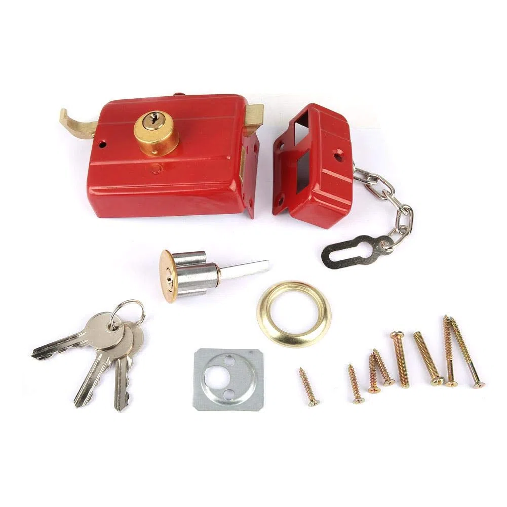 Catenaccio Rim Lock Guardia di sicurezza Catenaccio morto Scrocco Defender Heavy Dut per porta d'ingresso