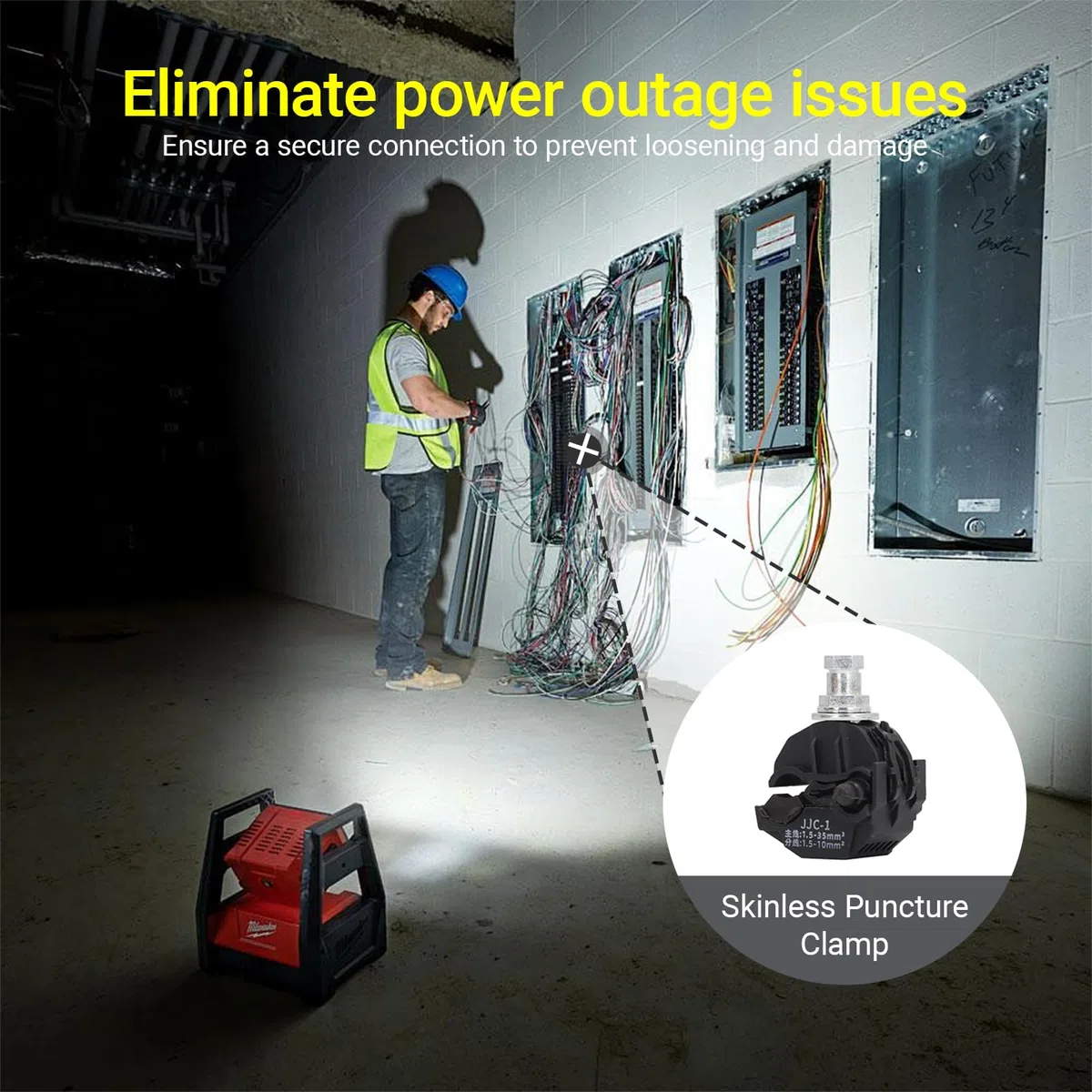 Connettore Perforante, 5 Set Di Clip Di Perforazione Da 1KV Senza Strappo, Diramazione Di Connessione per Cavi HV E LV (JJC-1)