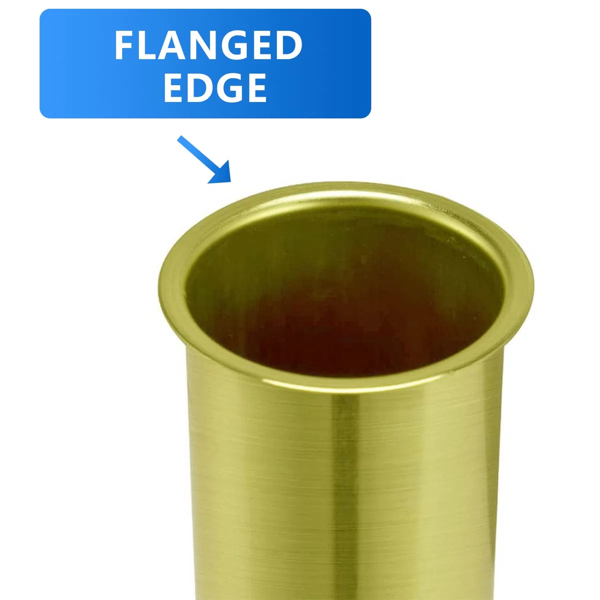 Tubo extra lungo in ottone da 400 mm per sifone universale 1 1/4" x 32 mm raccordo tubo di prolunga con guarnizioni oro spazzolato