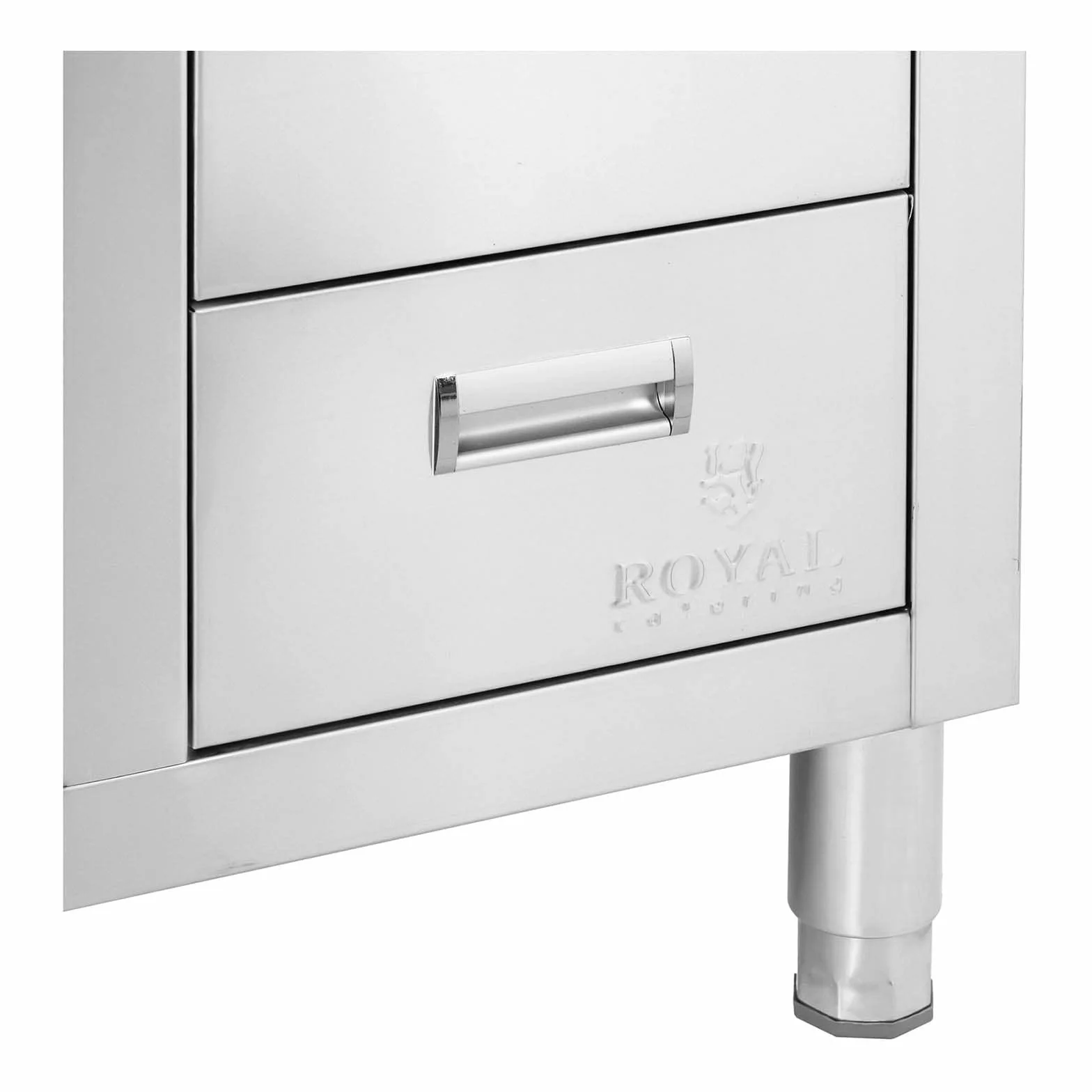 Royal Catering RC-IKS10 - Armadietto per lavello, 1 vasca, in acciaio inox, 400 x 400 x 300 mm
