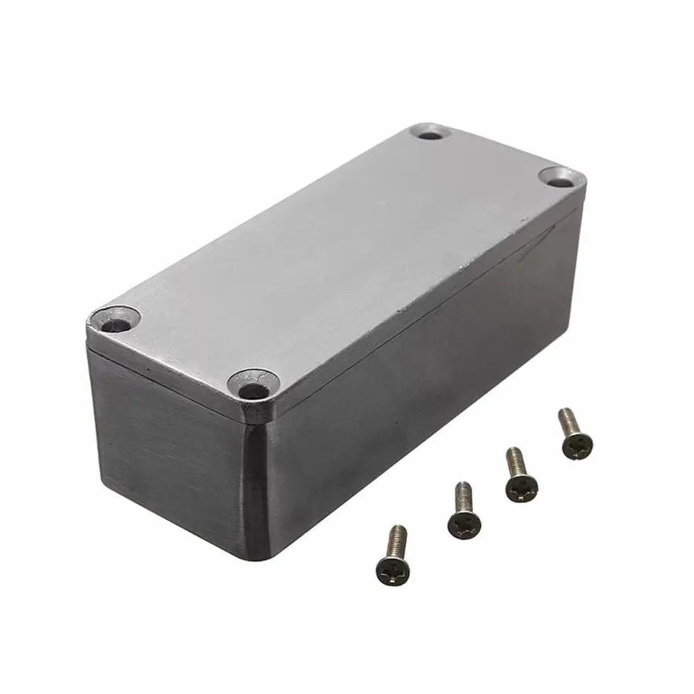 Supertool, box esterno in alluminio pressofuso, impermeabile, per dispositivi elettronici, per esterni (1 pezzo), argento