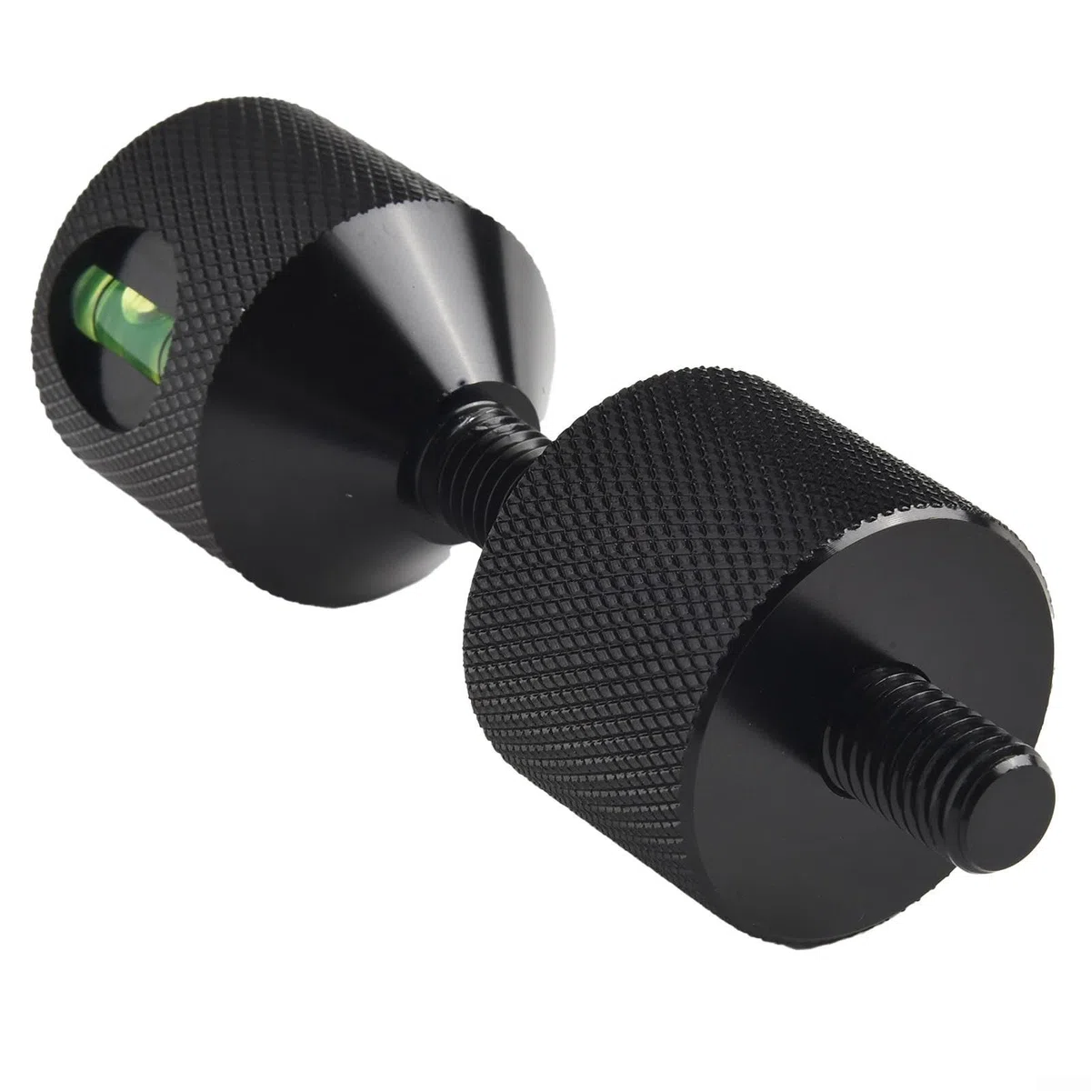 Perno di allineamento a flangia a 2 fori in alluminio temprato 6061 con livellatore integrato per libellule, design ergonomico e superficie anodizzata in ossido nero (4 pezzi)