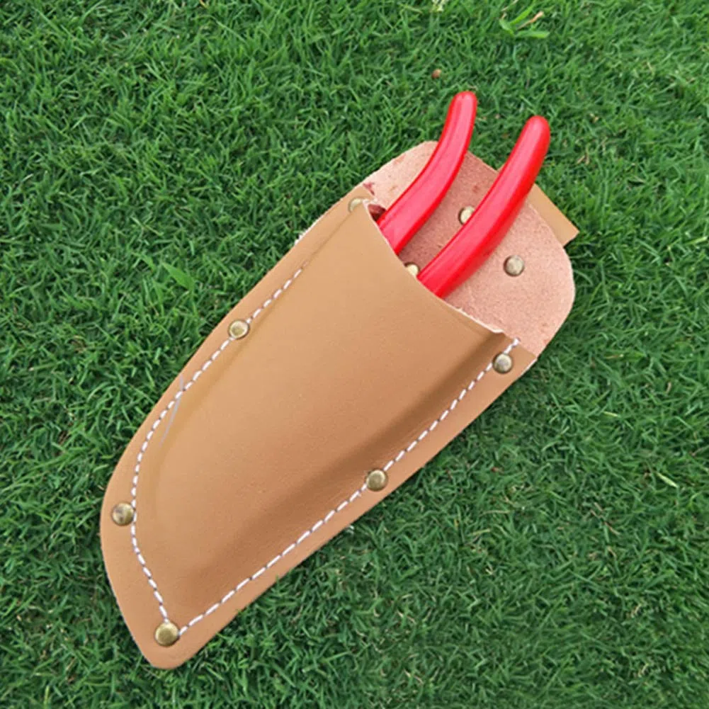 HERCHR Custodia per Forbici da potatura da Giardinaggio in Pelle, Antiscivolo Fondine per Forbici Cesoie, Portatile Guaina in cuoio per forbici da potatura, fondine per coltelli in pelle con fibbia