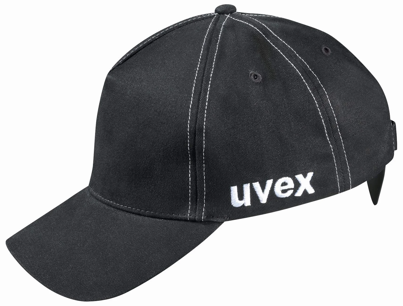 uvex u-cap Sport Bump cap - Hard Shell Element for Head Protection - Long Shade - Black