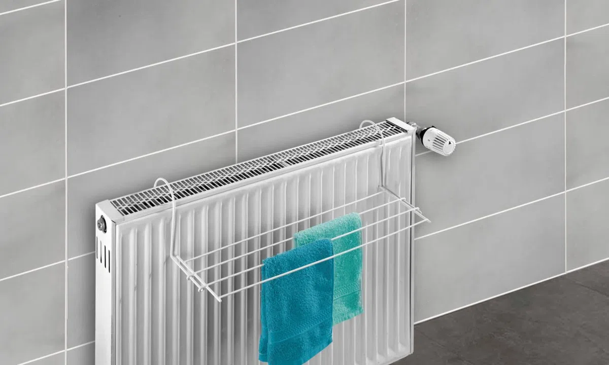 Wenko 3780010100 Tendedero de radiador Blanco, 58 x 16 x 15 cm