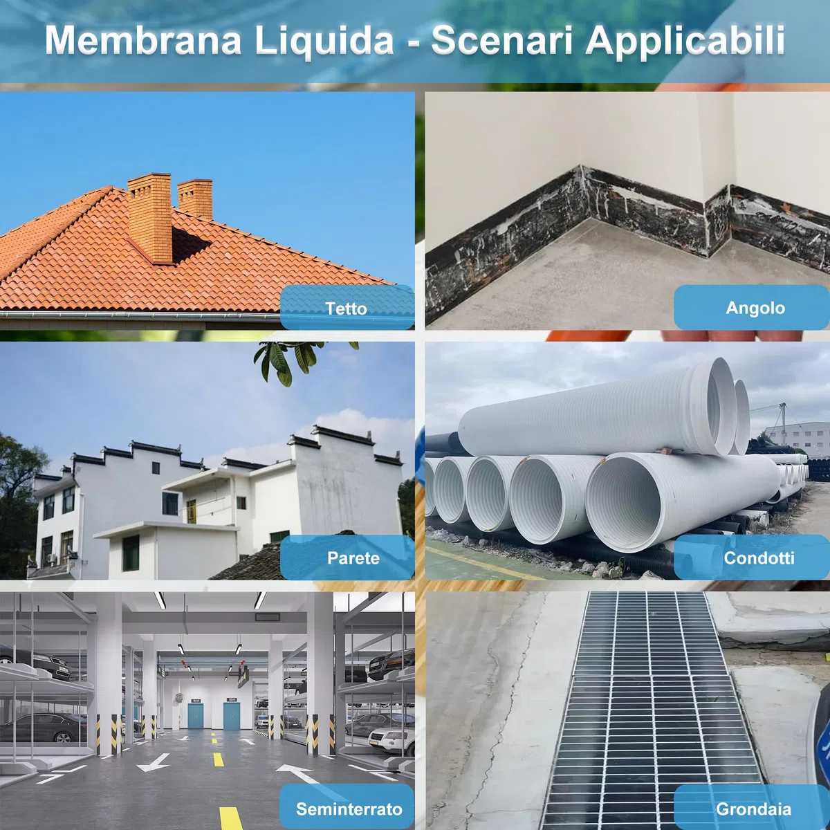Sigillante Impermeabile Liquido Trasparente 1 Kg，Endhokn Agente Impermeabile Invisibile, Resina Liquida Impermeabilizzante Bagnoe, Tetto e Muro Esterno Riparazione Delle Perdite Agente Anti-Perdite