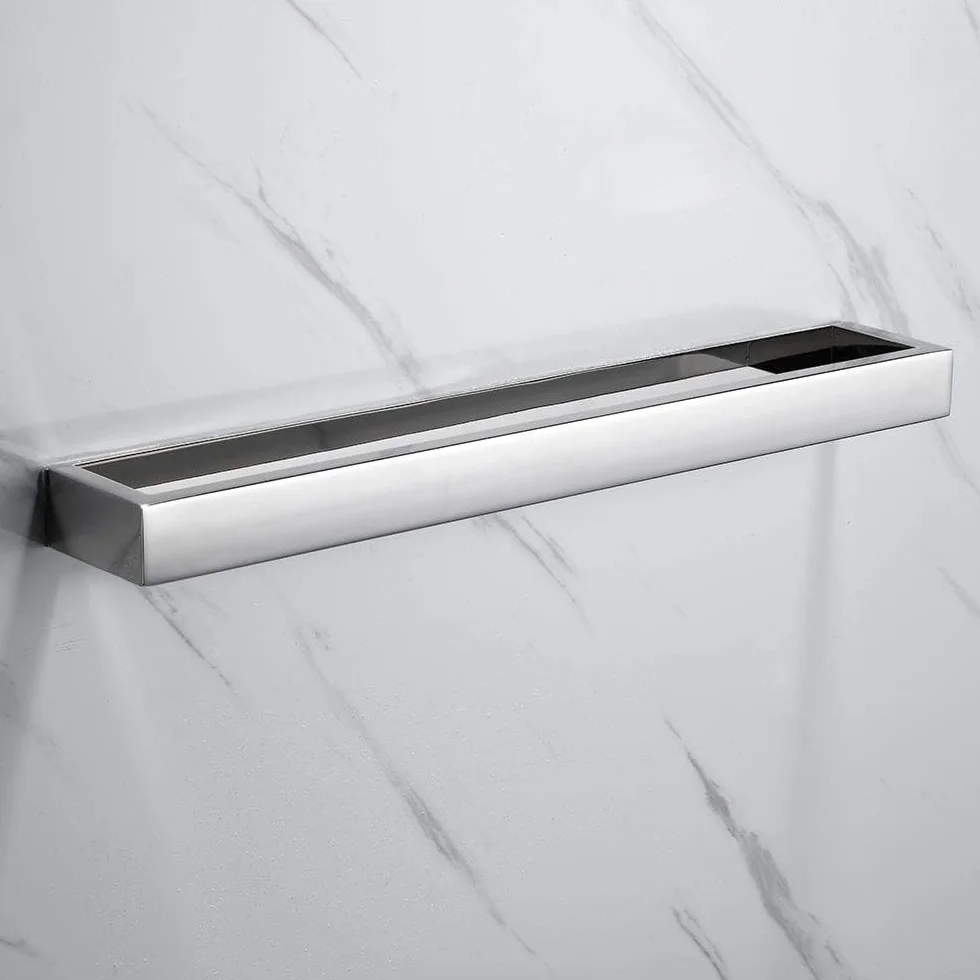 Porta Asciugamani da parete autoadesivo Portasciugamani in acciaio inossidabile Portasciugamaniantiruggine per bagno e cucina (Cromato, 30CM)