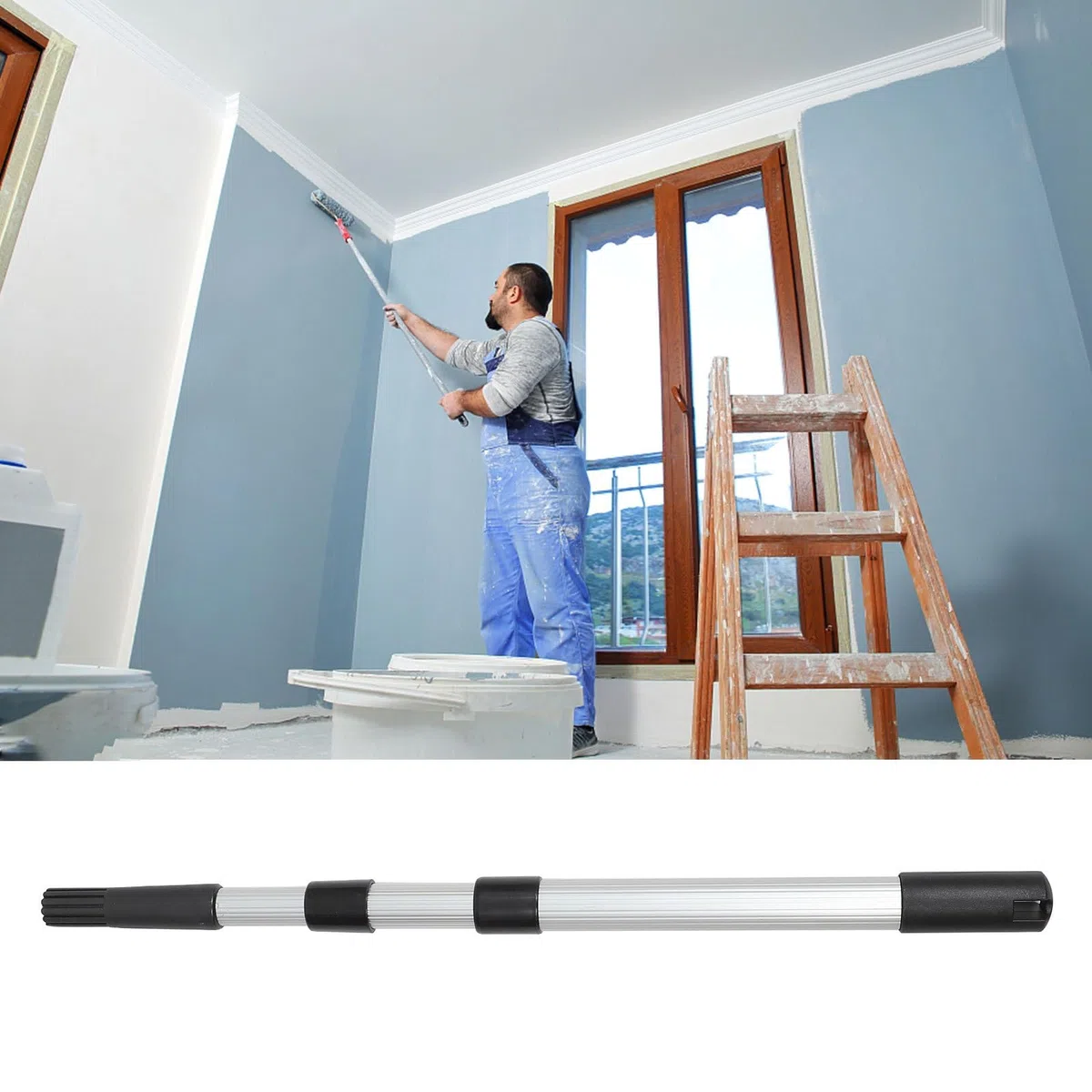 Asta Telescopica in Lega di Alluminio 3 Metri per Pittura Rullo e Lavori in Quota