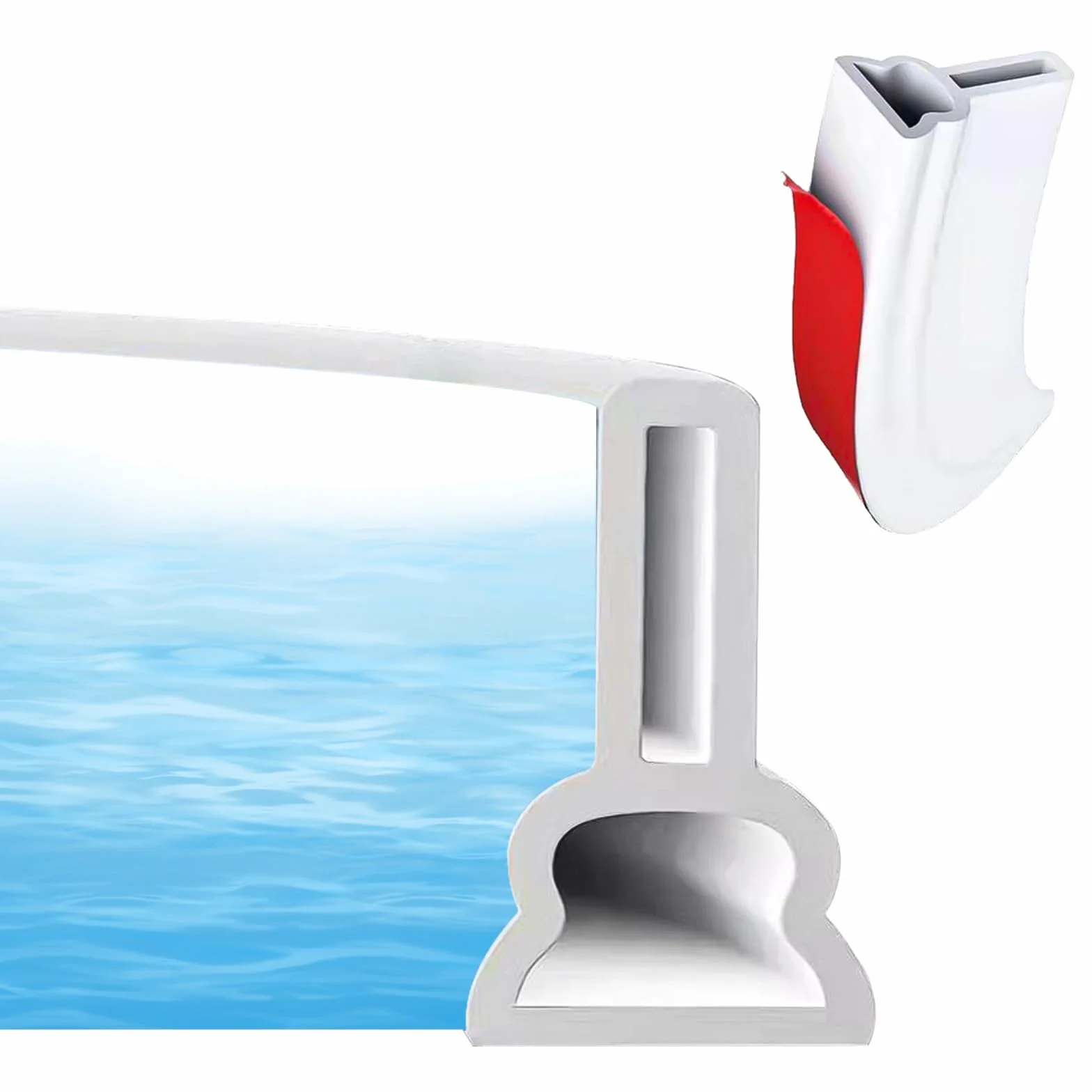 Soglia Doccia Autoadesiva 2M, Barriera Doccia Antiacqua, Striscia di Chiusura in Silicone per il Bagno, Pieghevole 2M Barriera Acqua Impermeabile per Doccia, Pavimento (TPE)