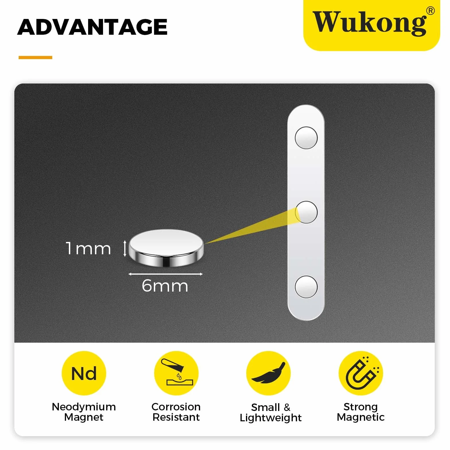 Wukong Zanzariera Magnetica – Set di 36 potenti magneti per fissare le zanzariere alle finestre, autoadesivi e riutilizzabili, senza forature, accessori per interni ed esterni