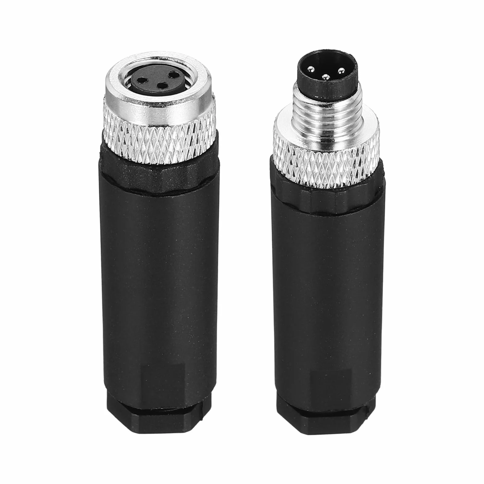 QUARKZMAN Connettore M8 Maschio E Femmina 3 Poli, 4 Pz Connettore Circolare Impermeabile IP67 Per Reti Strumenti Computer (Con 4 Chiavi)
