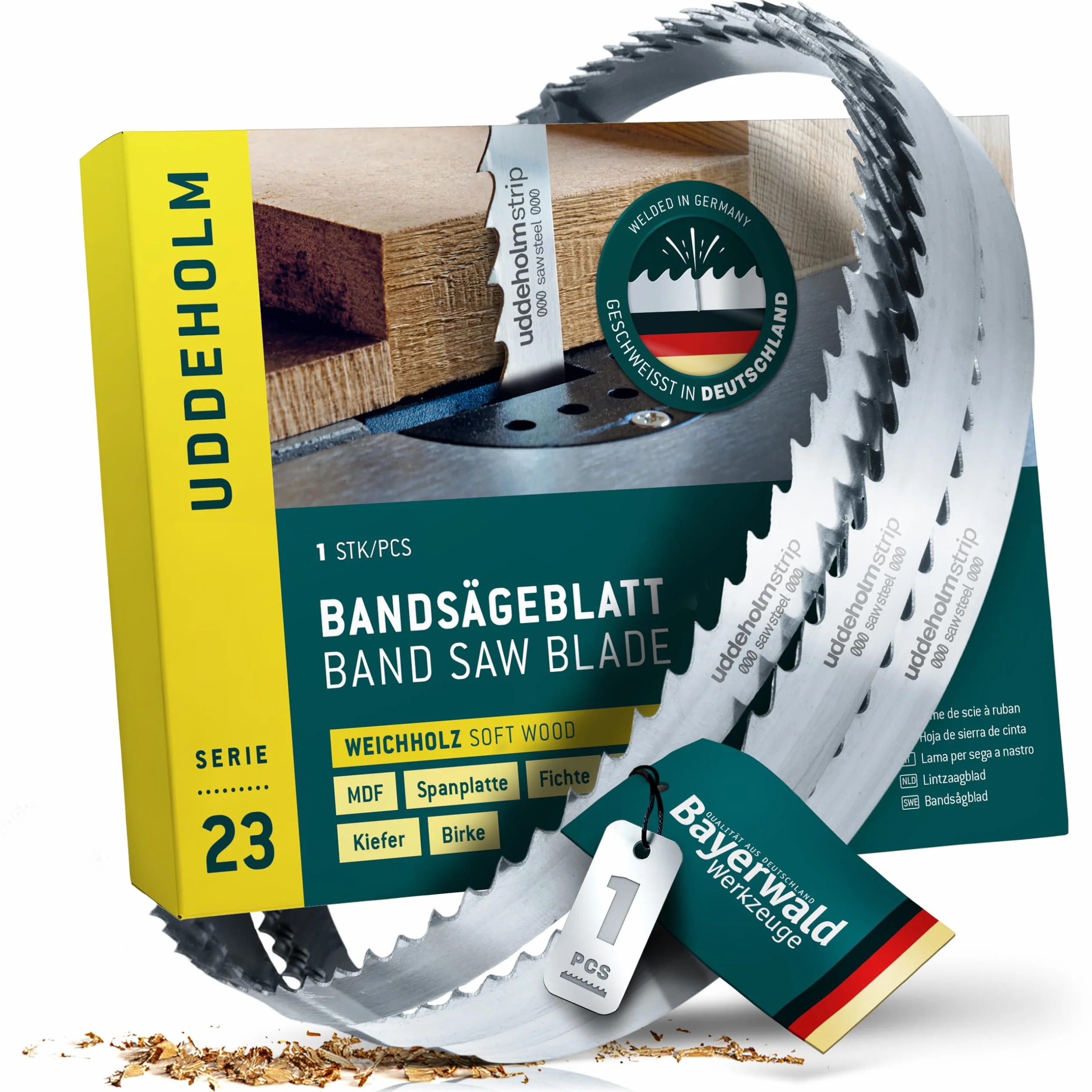 Lama per sega a nastro Bayerwald Uddeholm - 2100 x 15 x 0.5 x 6 / per tutti i tipi di legno comuni/nastro per sega adatto a Flott. Scheppach e altri.