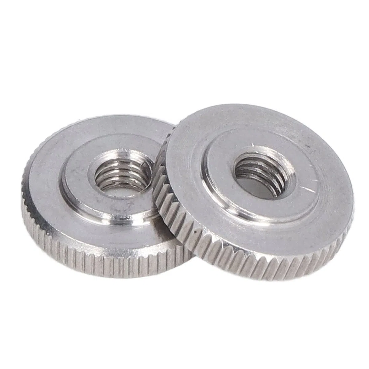 Dado a Mano Zigrinato, Acciaio Inossidabile 304, Testa Piatta, DIN467, M6, 10 Pezzi, per Stampanti 3D