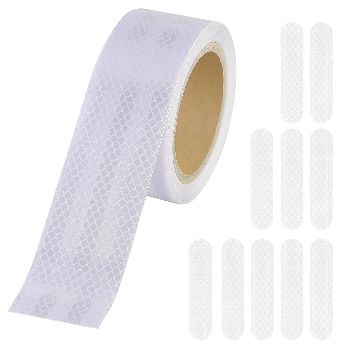 Nastro riflettente 10 m x 5 cm, autoadesivo, ad alta intensità, catarifrangente, bianco, impermeabile, riflettente per biciclette, veicoli, auto