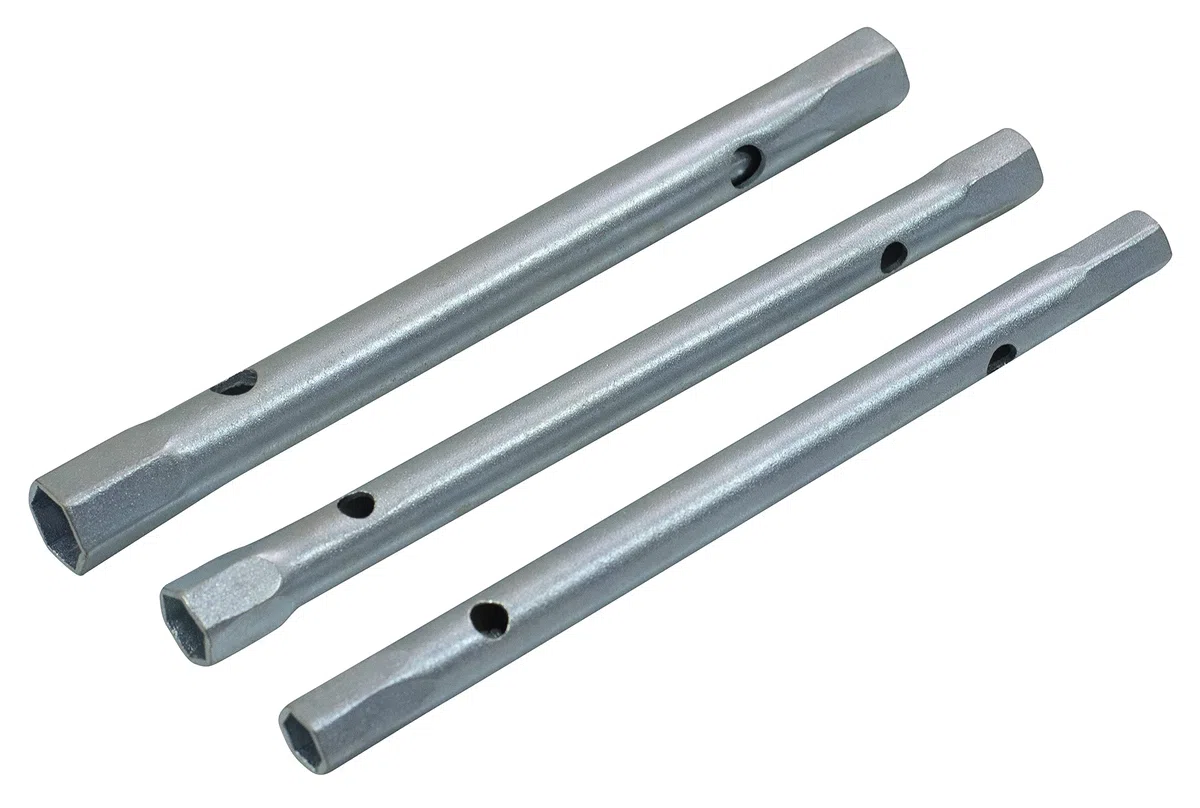 Amtech K1155 - Set di chiavi a tubo monoblocco, a doppia punta, 3 pezzi, metriche, misure 8-13 mm