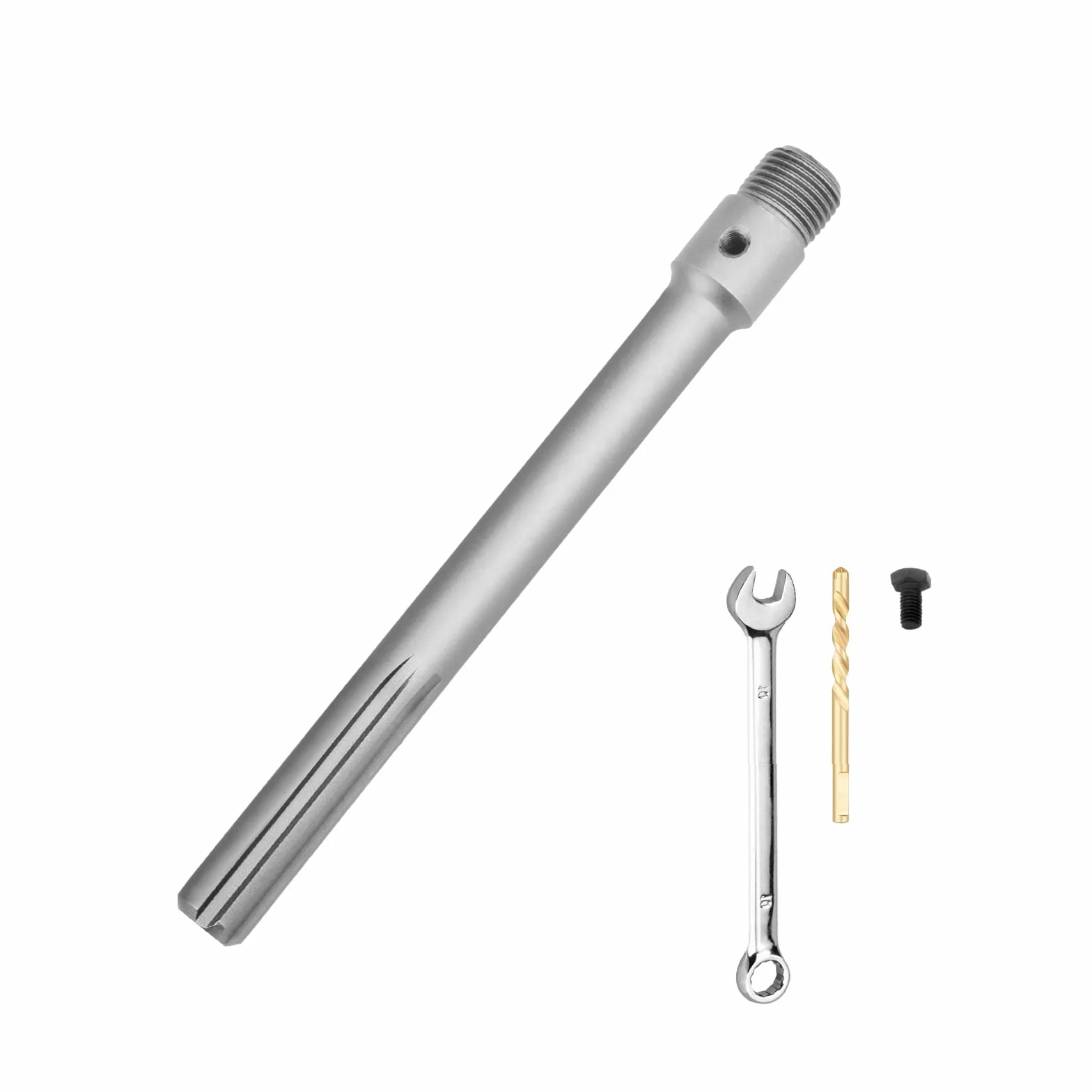 SDS MAX, codolo di prolunga per corone, lunghezza 410 mm, con filettatura M22, con punta di centraggio