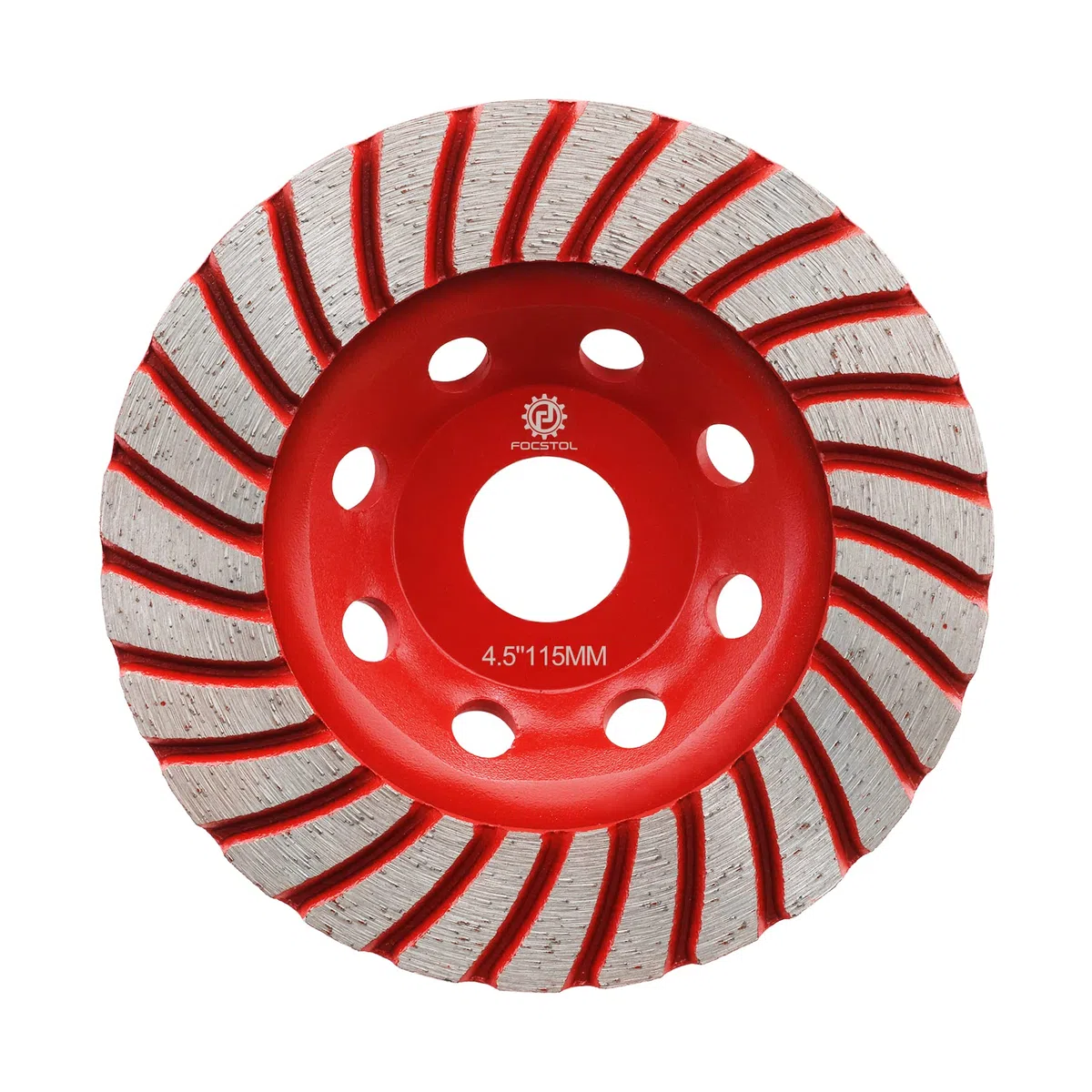 FOCSTOL Mola a Tazza Diamantata - 115mm Turbo Fila Disco Abrasivo Diamantato per Calcestruzzo Granito Marmo Muratura Pietra Artificiale per Smerigliatrice Angolare