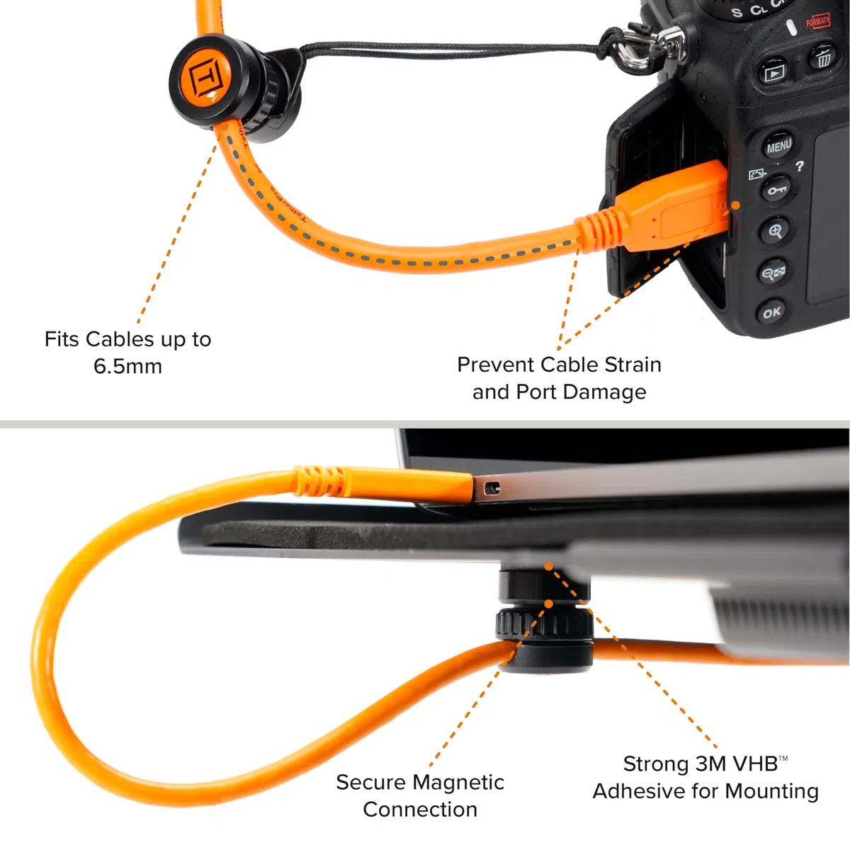 Tether Tools kit di supporto cavi per fotocamera e computer