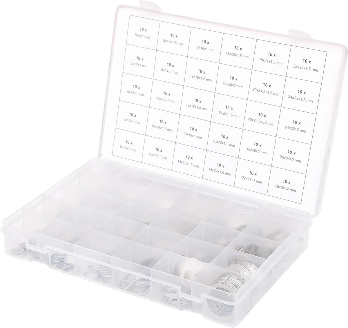 KS Tools 970.0160 Assortimento guarnizioni in alluminio, M5-28, 300 pz