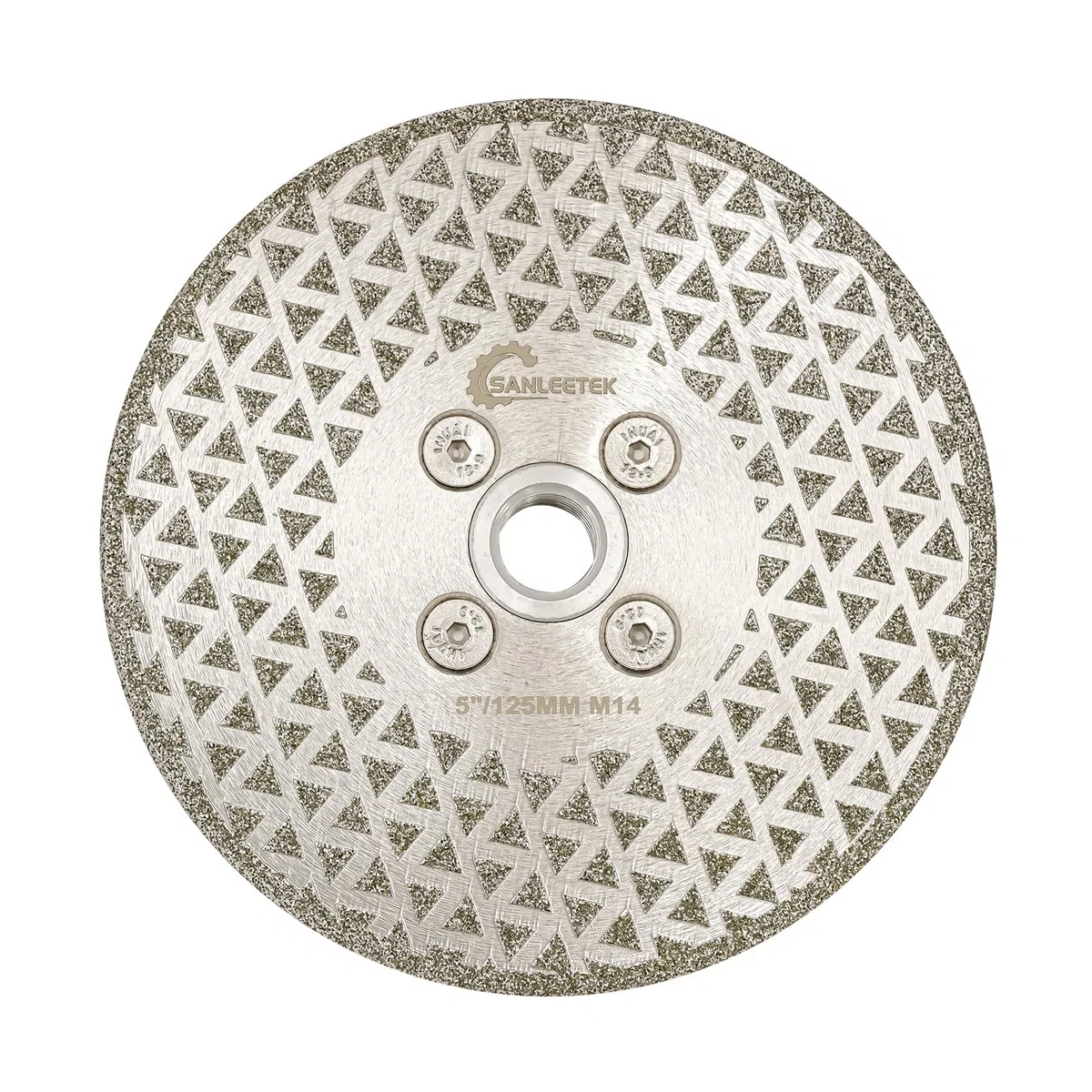 Disco Diamantato 125mm Doppio Lato Lama Elettrolitica per Granito Marmo Ceramica Gres Porcellanato Quarzo M14 Filettatura SANLEETEK