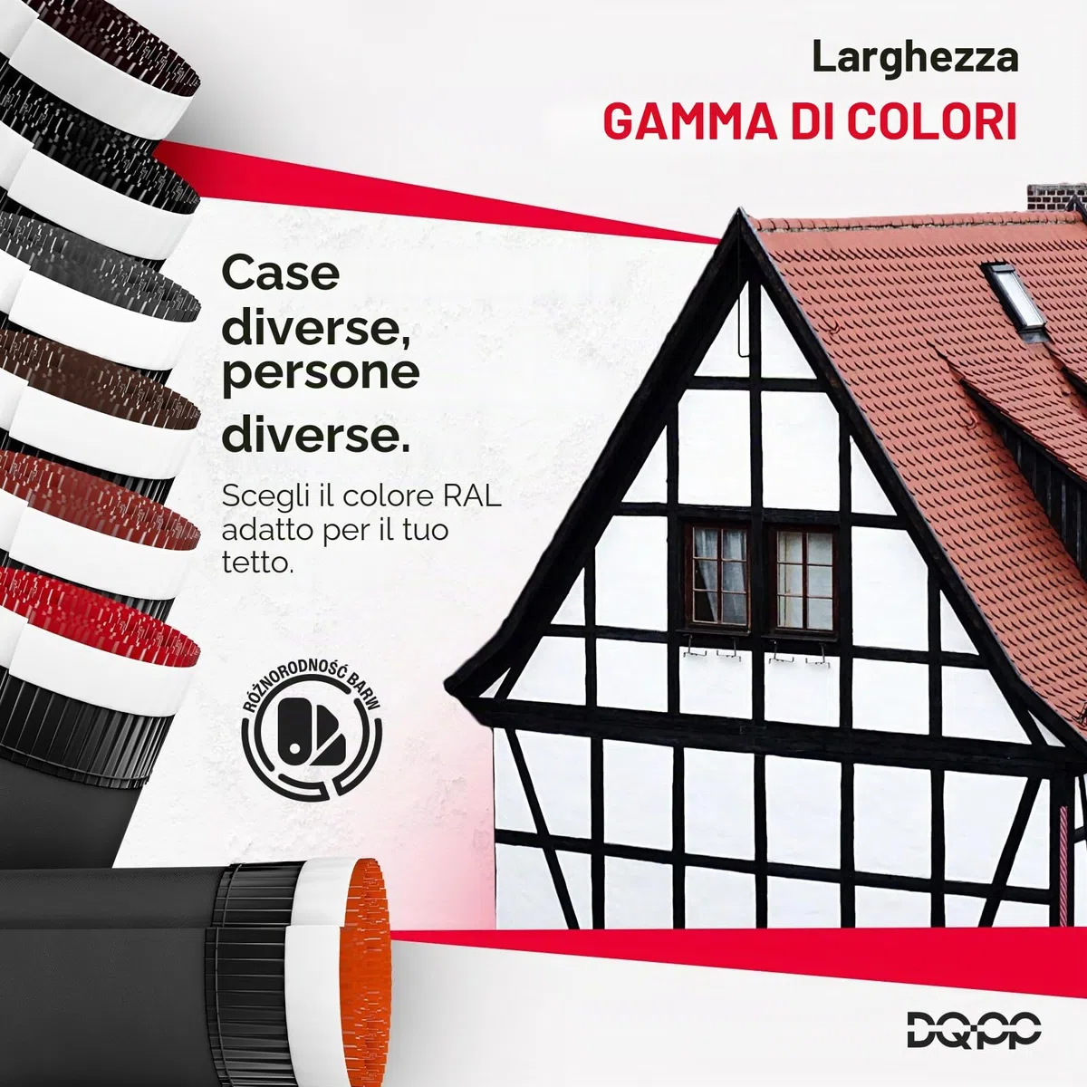 5m x 390mm Marrone rame sottocolmo ventilato RAL 8004