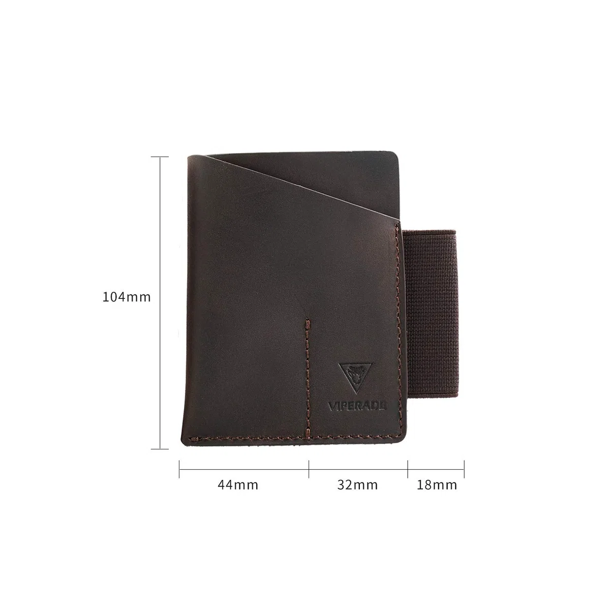VIPERADE PJ12 EDC Fodero in pelle Guaina multiutensile Fondina per strumenti Fodero per coltello Guaina per torcia elettrica per Leatherman Guaina per coltello multiutensile con 2 tasche (Marrone)