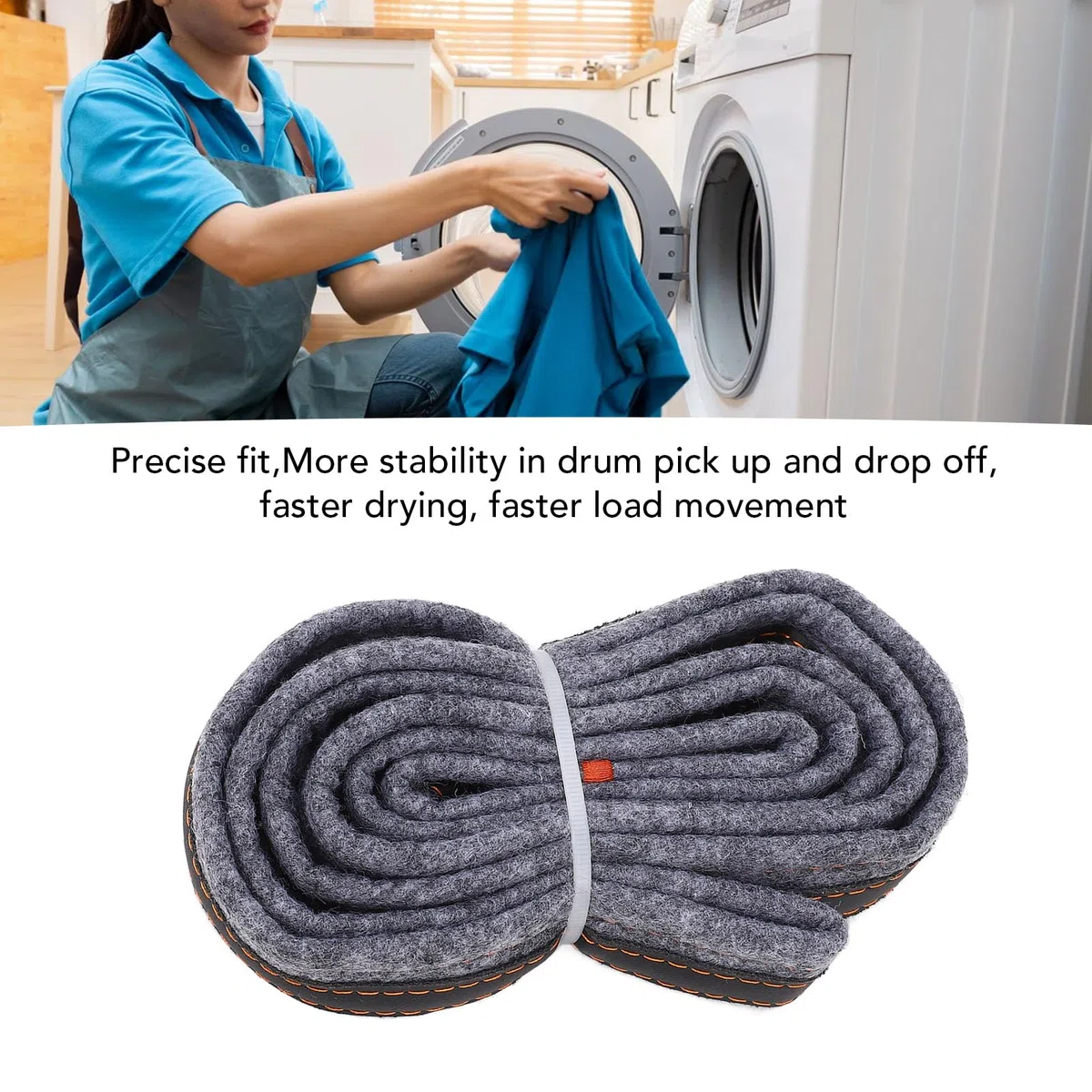 Dryer Felt Drum Seal, W10116343 Heat Proof Dryer Drum Seal Replacement for Kirkland Dryer Parts