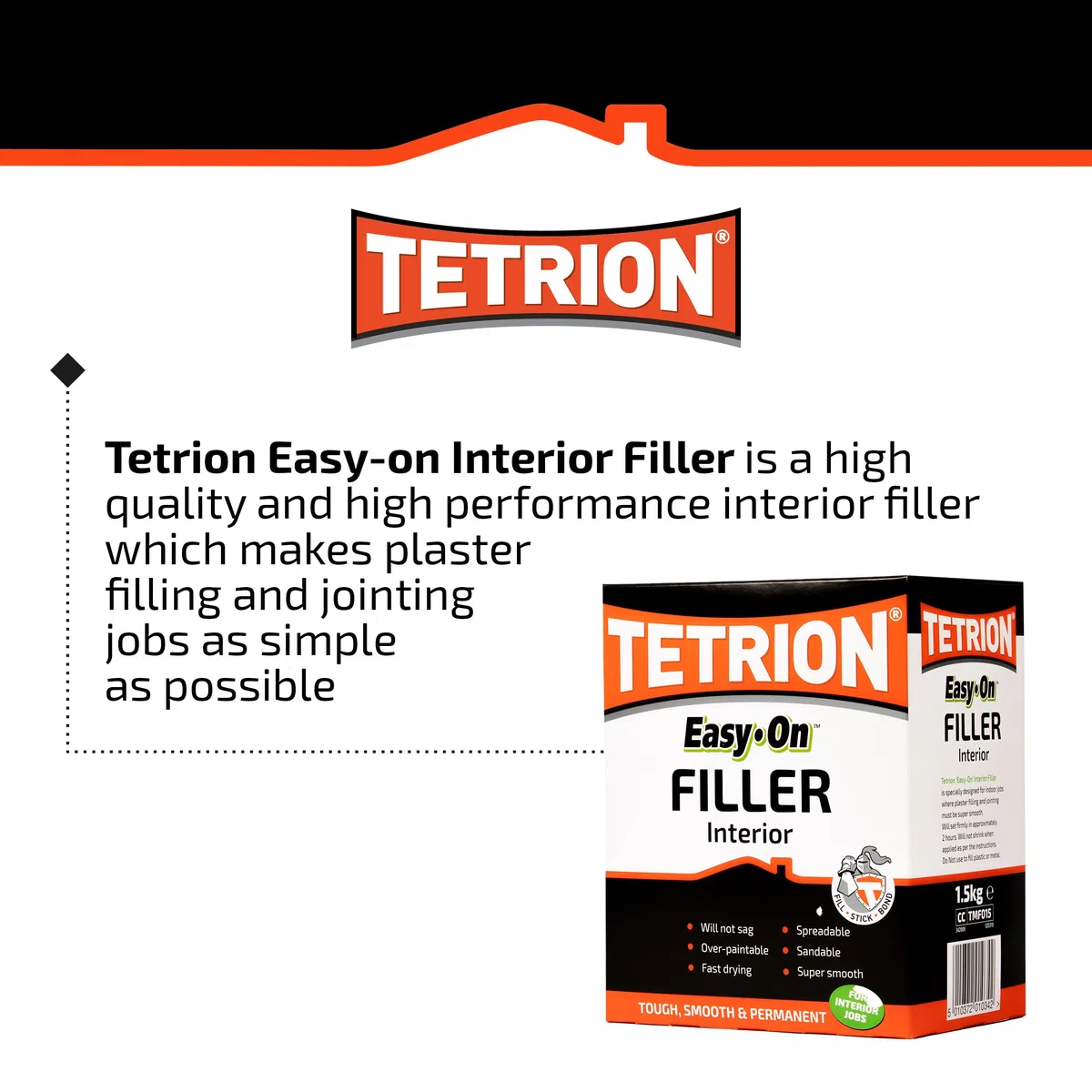 Pasta sigillante e riempitiva interna Tetrion Easy-On, busta singola, 5 kg