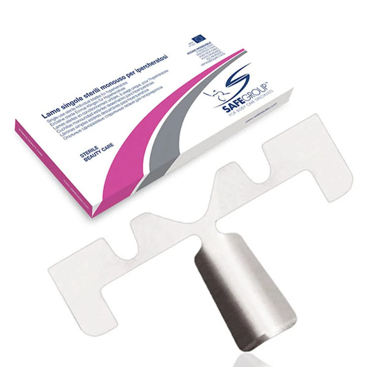 MV Confezione da 50 Lame Safe confezionate singolarmente originali n. 1 (Scatola Rosa)