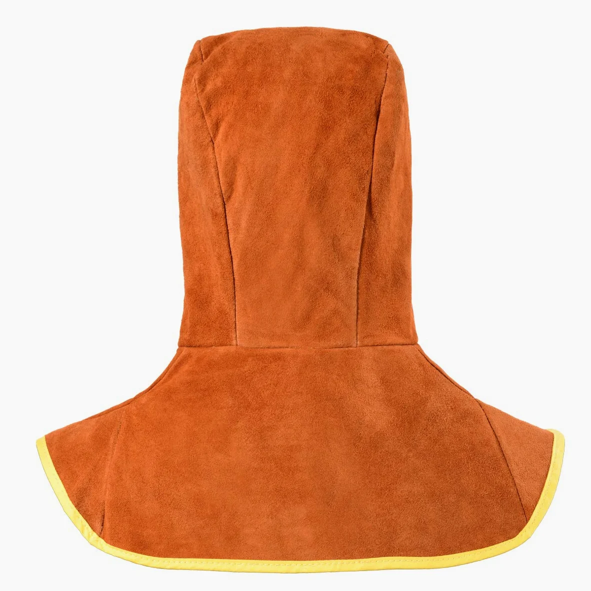 QeeLink Cappuccio per Saldatura Resistente al Calore e Ignifugo, Cappucci Saldatore in Pelle Bovina Crosta Coprendo Collo a Spalla, Complemento Casco per Saldatura