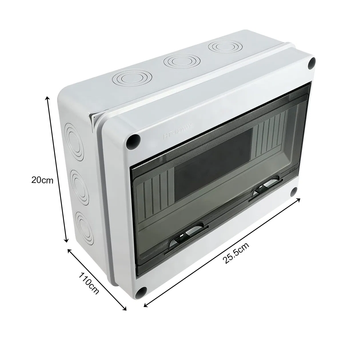 Scatola di Derivazione, 12 Moduli IP65 Quadro Elettrico Esterno Elettrica da Esterno Stagna,Centralino da Parete, Scatola Derivazione Esterna per Casa, Officina, Hotel, Parcheggio