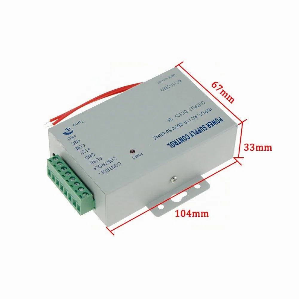 AC 110-240V a DC12v 3A Alimentatore 36w per l'alimentazione Elettrica del Sistema di Controllo Degli Accessi Porta