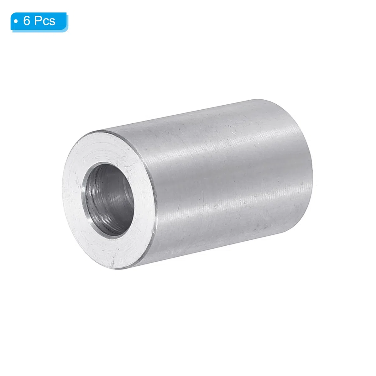 PATIKIL Spacer in Alluminio M8, 6 Pezzi Spacer in Metallo Alluminio 8.2mm ID x 16mm OD x 25mm L Spacer in Alluminio Vite Standoff Rotondo per Viti da 5/16 o M8