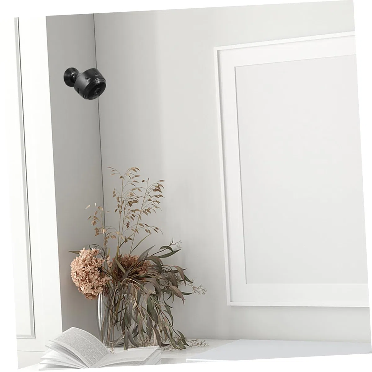 Videocamera Sicurezza Interna Wireless 1080p con Rilevamento e Fissaggio Magnetico in Plastica Nero 2 Pezzi per Sorveglianza Domestica