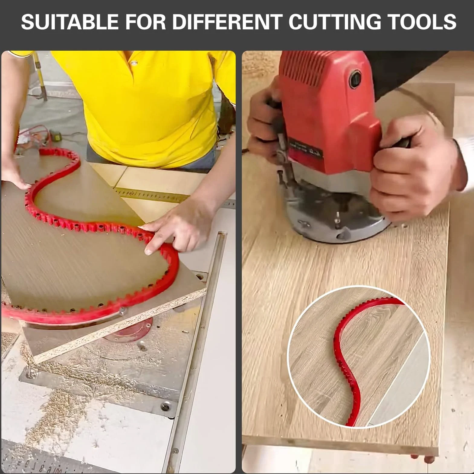 BORDSTRACT Striscia di Profilatura Lavorazione Legno, 2M Curve Flessibili per Fresatrici e Strumenti Falegnameria