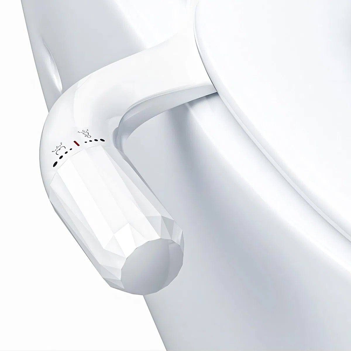 Bidet per WC Acqua Fredda, Bidet Portatile per WC Non Elettrico Pressostato regolabile Sottile Bidet Doppio ugello autopulente retrattile adattatore per bidet per WC