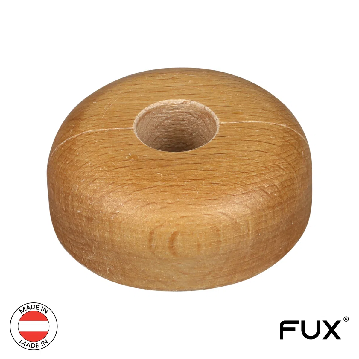 FUX 10 rosette per tubi di riscaldamento singoli, 15 mm – 22 mm, copertura per tubi, rosette di copertura, riscaldamento, rivestimento, rosette per radiatore, legno, parquet, rosette in legno (15 mm,