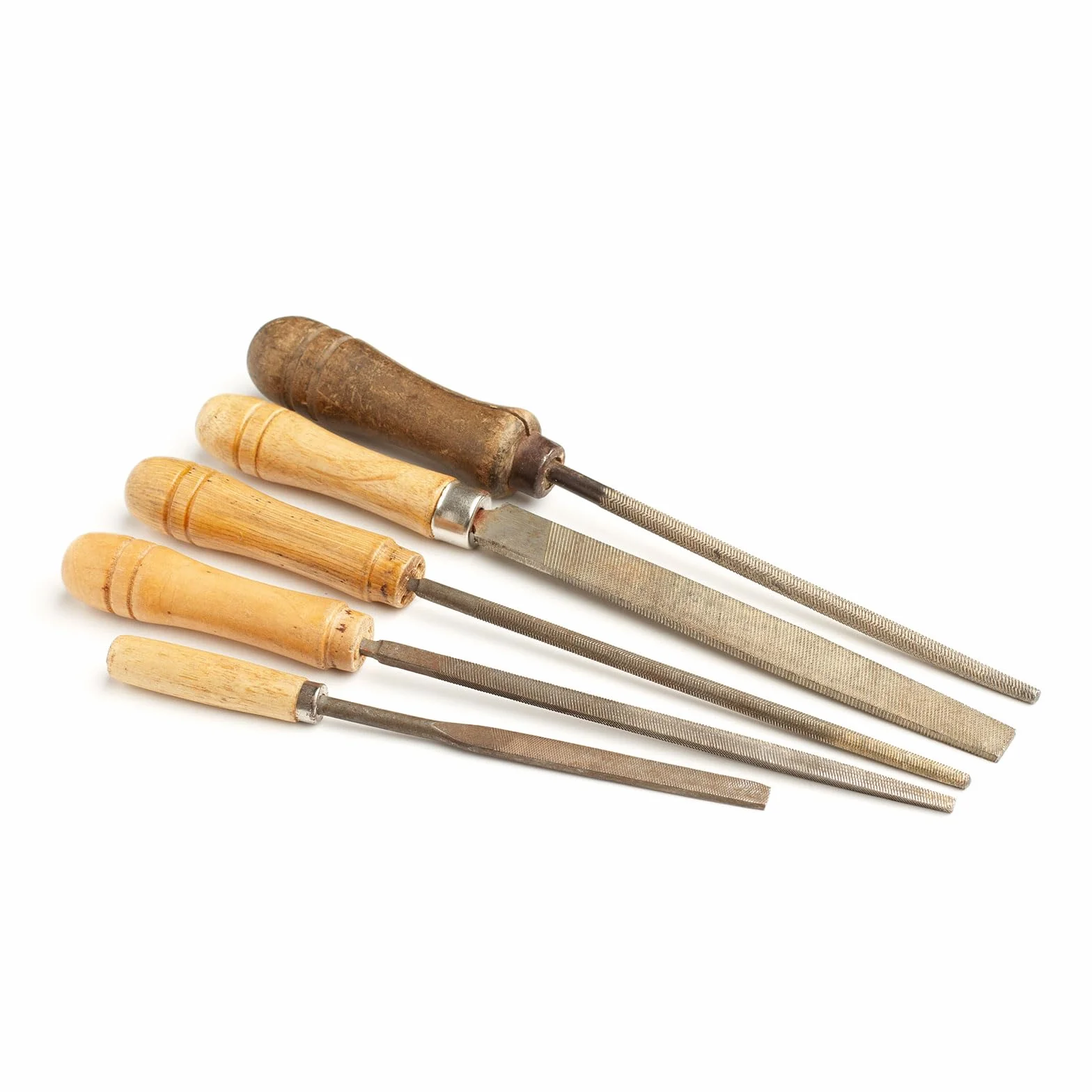 QUARKZMAN Manico per Lime Legno da 6pz, Manici Ergonomici Foro Rotondo da 4,72" e 8,5 Mm, Collare Metallo per Lime Metalliche da 12"