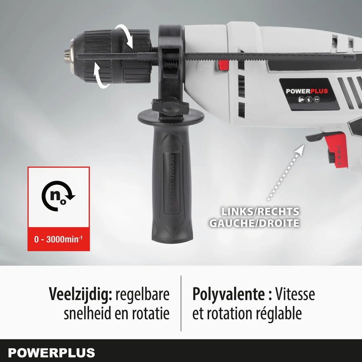 Trapano a percussione elettrico con cavo Powerplus POWC10200 600w