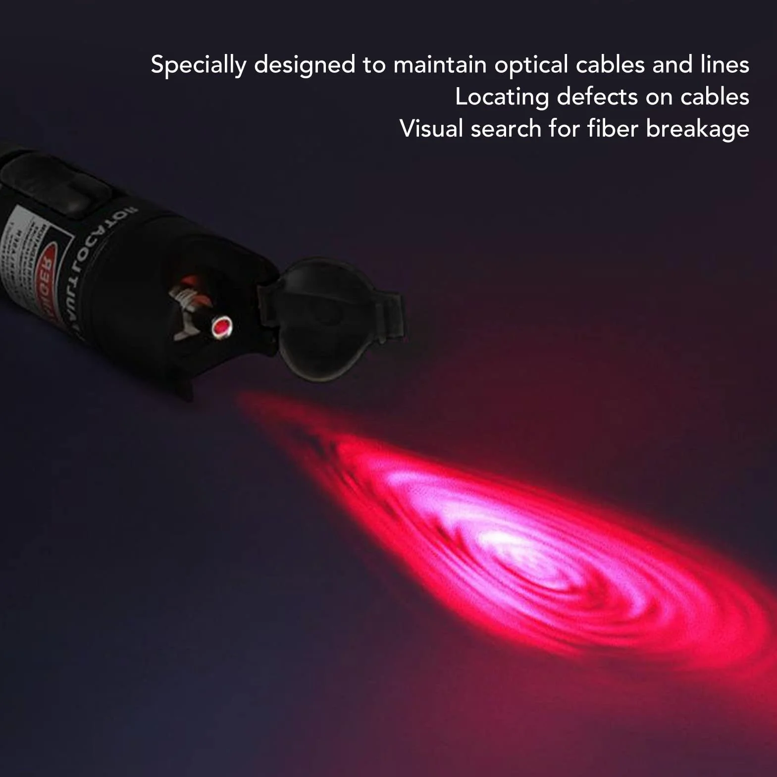Localizzatore di Guasti Visivi, 60MW 60KM Misuratore del Tester del Cavo a Fiber Ottiche di VFL, Penna Luce Rossa VFL Kit di Test per Cavi in Fibra di Rete per Interfaccia FC SC ST