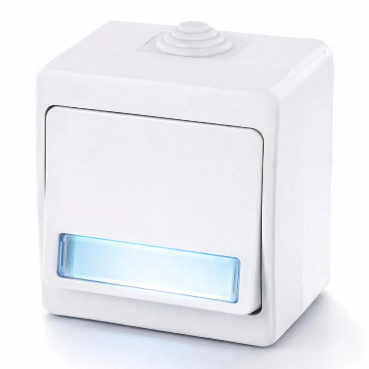 Pulsante campanello, targhetta per nome IP54, All-in-One, serie G1, bianco puro